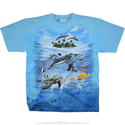 Dolphin Domain Tie Dye T-shirt - HalfMoonMusic
