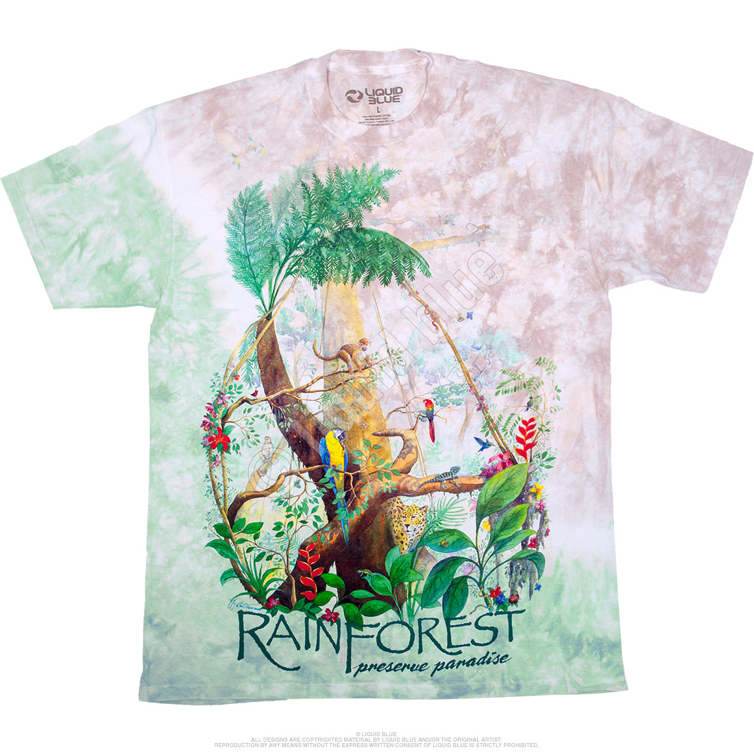 Mens Rainforest T Shirt - HalfMoonMusic