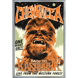 Star Wars Chewbacca Rocks Poster - HalfMoonMusic