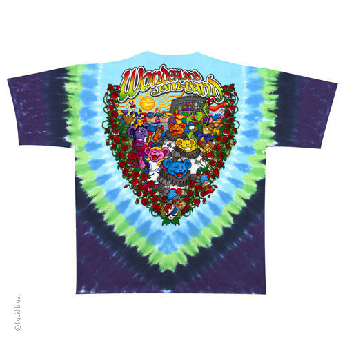 Grateful Dead Wonderland Jamband Tie Dye T-shirt - HalfMoonMusic