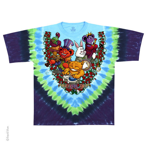 Grateful Dead Wonderland Jamband Tie Dye T-shirt - HalfMoonMusic