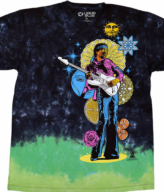 Hendrix Shrooms Tie-Dye T-Shirt - HalfMoonMusic