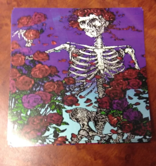 Grateful Dead Purple Bertha Square Sticker - HalfMoonMusic