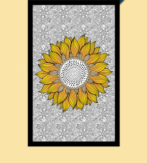 Sunflower Twin Tapestry - HalfMoonMusic