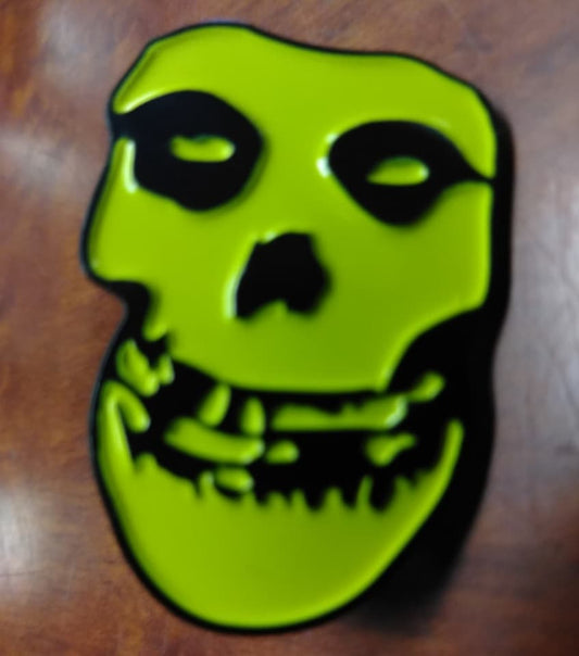 Misfits Yellow Skull Hat Pin - HalfMoonMusic