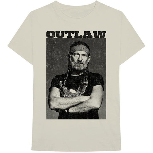 Mens Willie Nelson Outlaw T-shirt - HalfMoonMusic