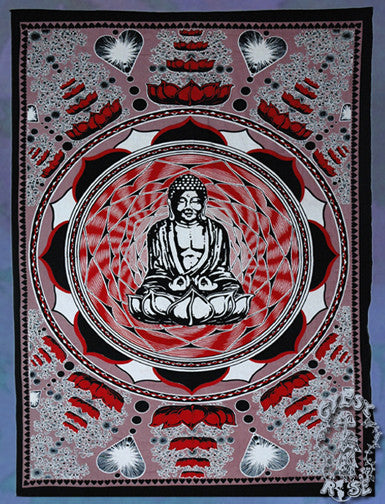 Lotus Buddha Tapestry - HalfMoonMusic