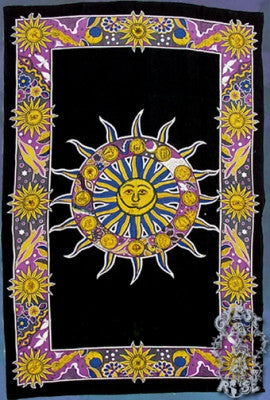 Zodiac Sun Veritcal Tapestry - HalfMoonMusic