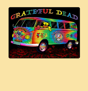 Grateful Dead VW Van Fleece Throw Blanket - HalfMoonMusic