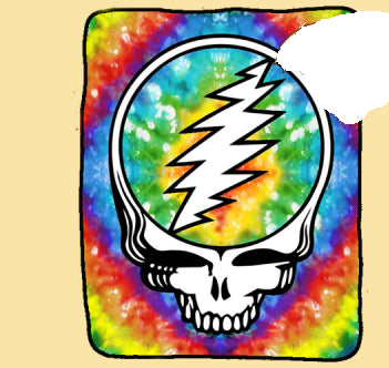 Grateful Dead SYF Tie Dye Throw Fleece Blanket - HalfMoonMusic