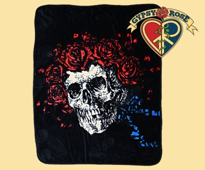 Grateful Dead Bertha Fleece Throw Blanket - HalfMoonMusic