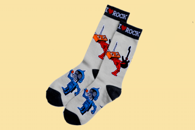 Robot Rock Tall Socks - HalfMoonMusic