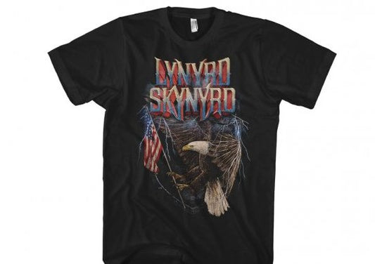 Mens Lynyrd Skynyrd Bird Flag T-Shirt - HalfMoonMusic