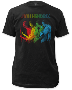Men's Rainbow Jimi Hendrix T-Shirt - HalfMoonMusic
