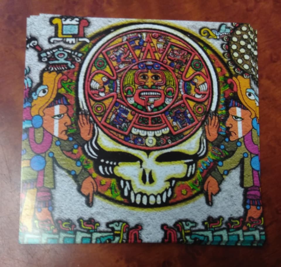 Ancient Aztec Stealie Sticker - HalfMoonMusic