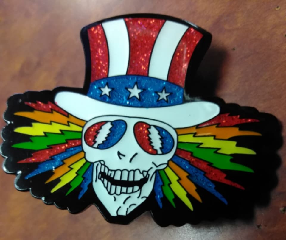 Glittering Motor Sam Hat Pin - HalfMoonMusic