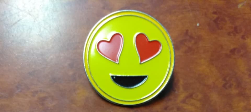 Heart Eyes Emoji Hat Pin - HalfMoonMusic