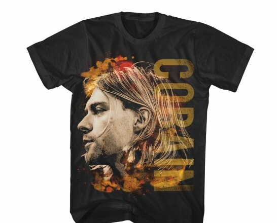 Men's Kurt Cobain Side View T-Shirt - HalfMoonMusic