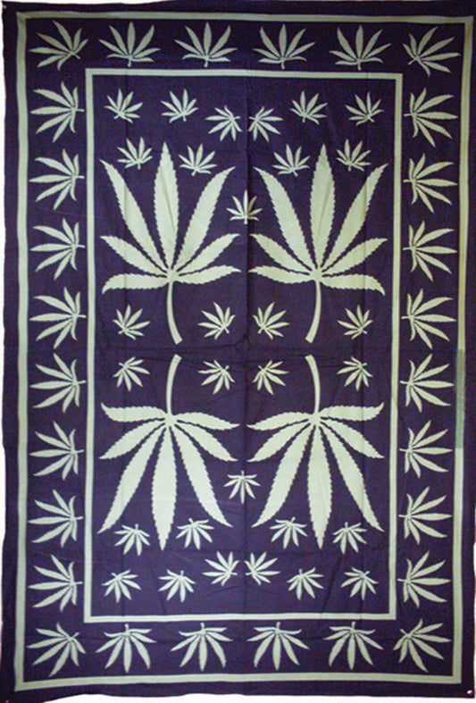 Green Leaf Tapestry - HalfMoonMusic