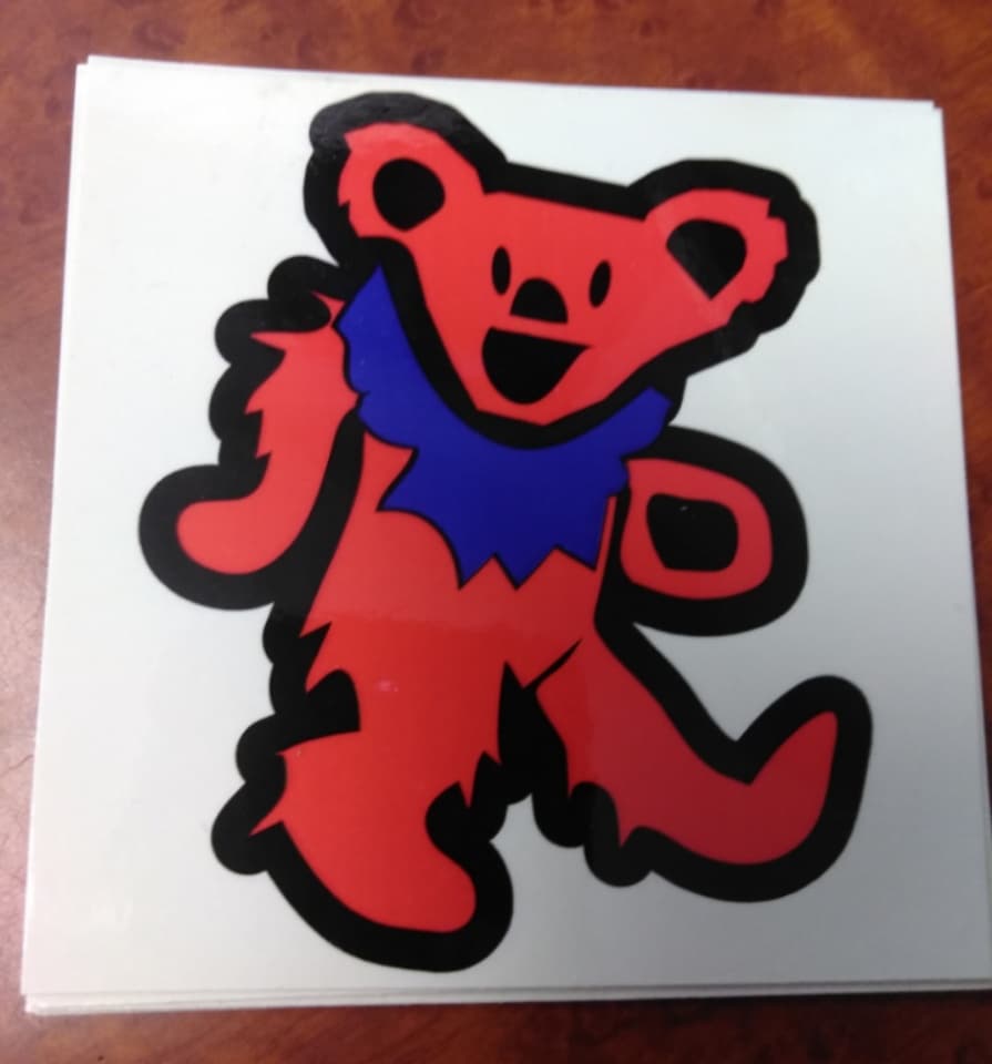 Glossy Dancing Bear Sticker - HalfMoonMusic