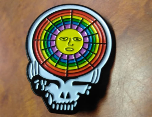 Grateful Dead Rainbow Face SYF Hat Pin - HalfMoonMusic