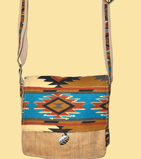Rising Sun Ikat Print Messenger Bag - HalfMoonMusic