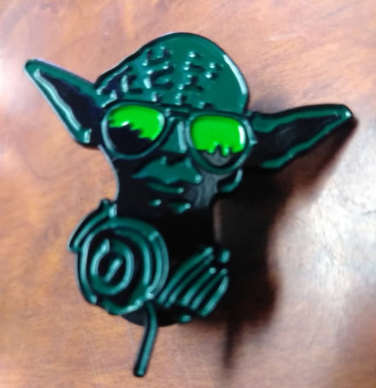 Cool Yoda Hat Pin - HalfMoonMusic