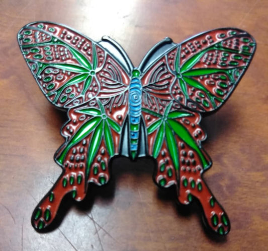 Magic Leaf Butterfly Hat Pin - HalfMoonMusic