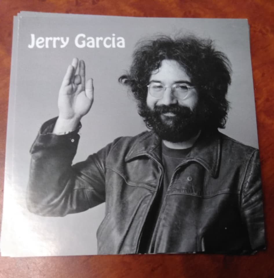Waving Jerry Garcia Sticker - HalfMoonMusic