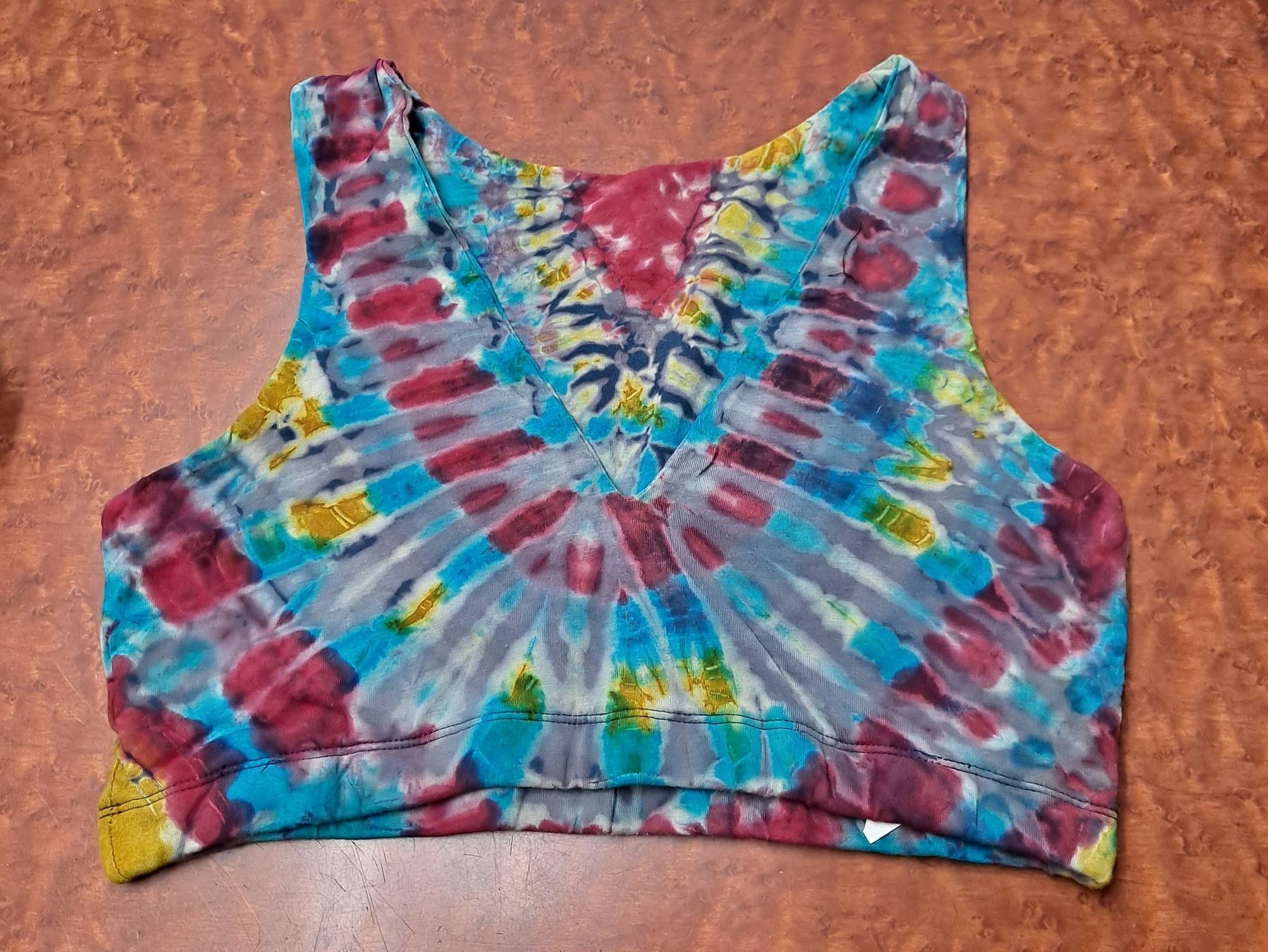 Womens Organic Cotton Tie-Dye Sports Bra Top - HalfMoonMusic