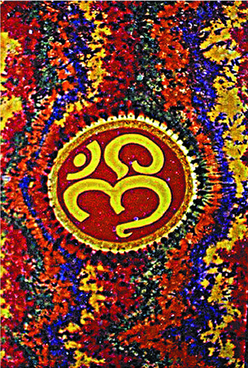 OM Tie Dye Tapestry - HalfMoonMusic