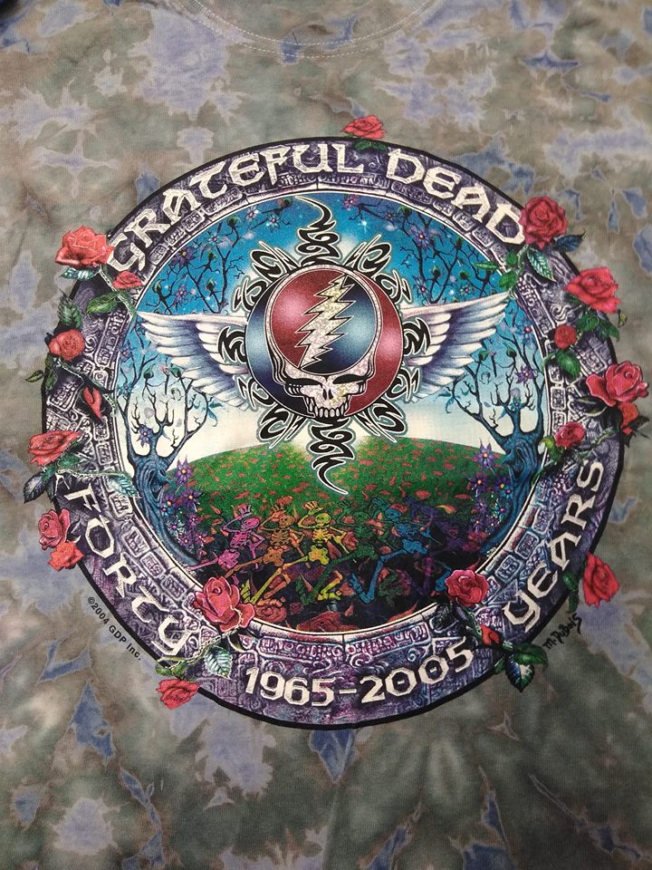 Grateful Dead 40 Years Tie Dye T-shirt - HalfMoonMusic