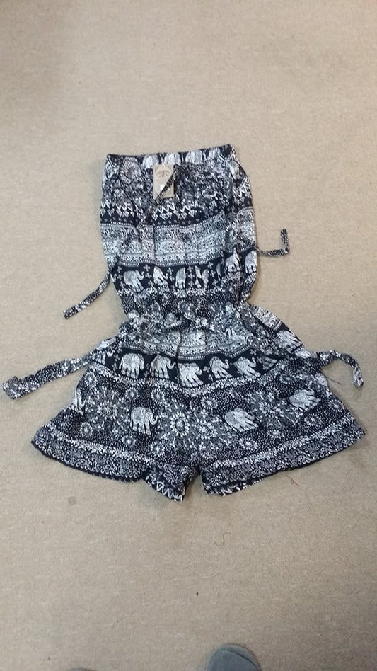 Womens Elephant Tube Romper - HalfMoonMusic