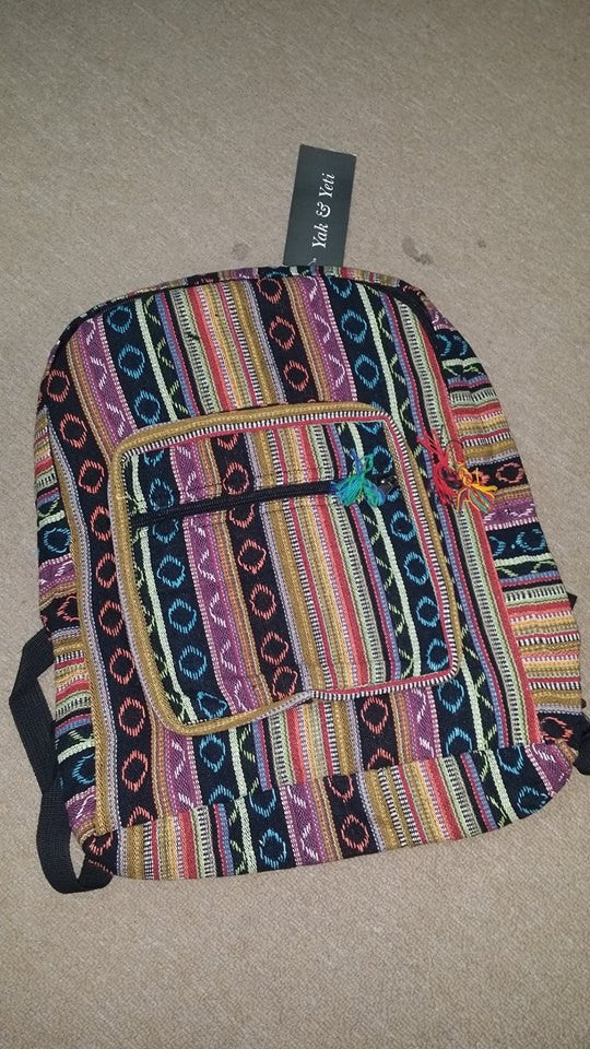Gheri Striped Cotton Backpack - HalfMoonMusic