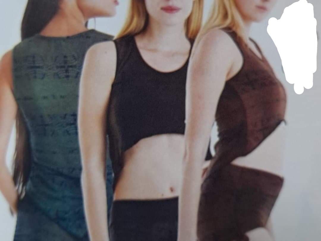 Womens Spandex Tie-Dye Dark Crop Top - HalfMoonMusic