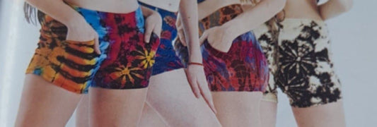 Women's Spandex Tie-Dye Booty Shorts - HalfMoonMusic
