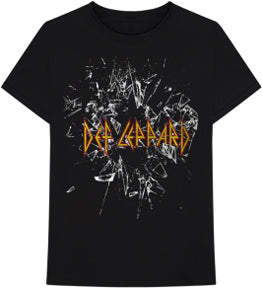 Mens Def Leppard Shatter Logo T-shirt - HalfMoonMusic