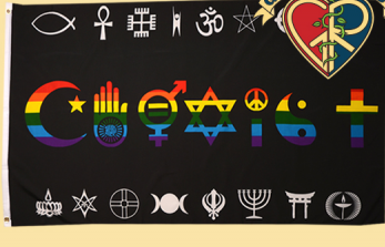 Rainbow Coexist Flag - HalfMoonMusic