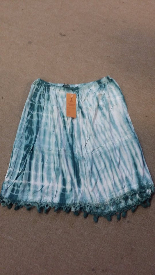 Womens Half Length Tie Die Skirt - HalfMoonMusic