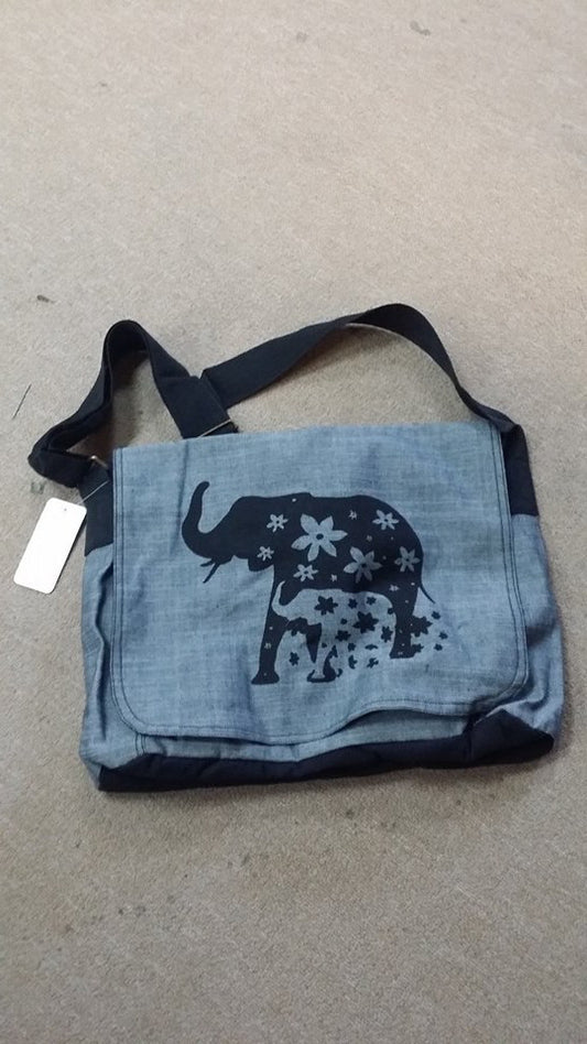 Elephant Family Print Messenger Bag - HalfMoonMusic