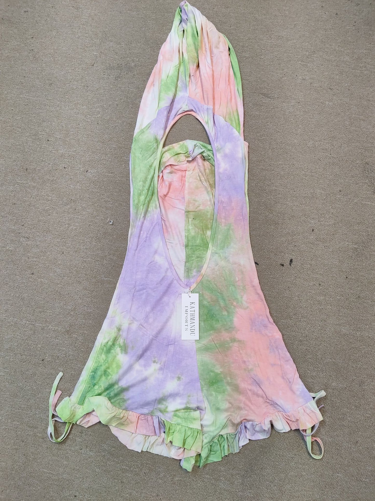Womens Pastel Tie-dye Spandex Backless Romper - HalfMoonMusic