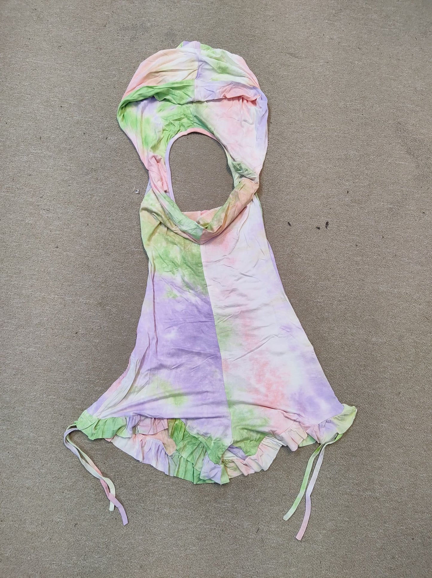 Womens Pastel Tie-dye Spandex Backless Romper - HalfMoonMusic