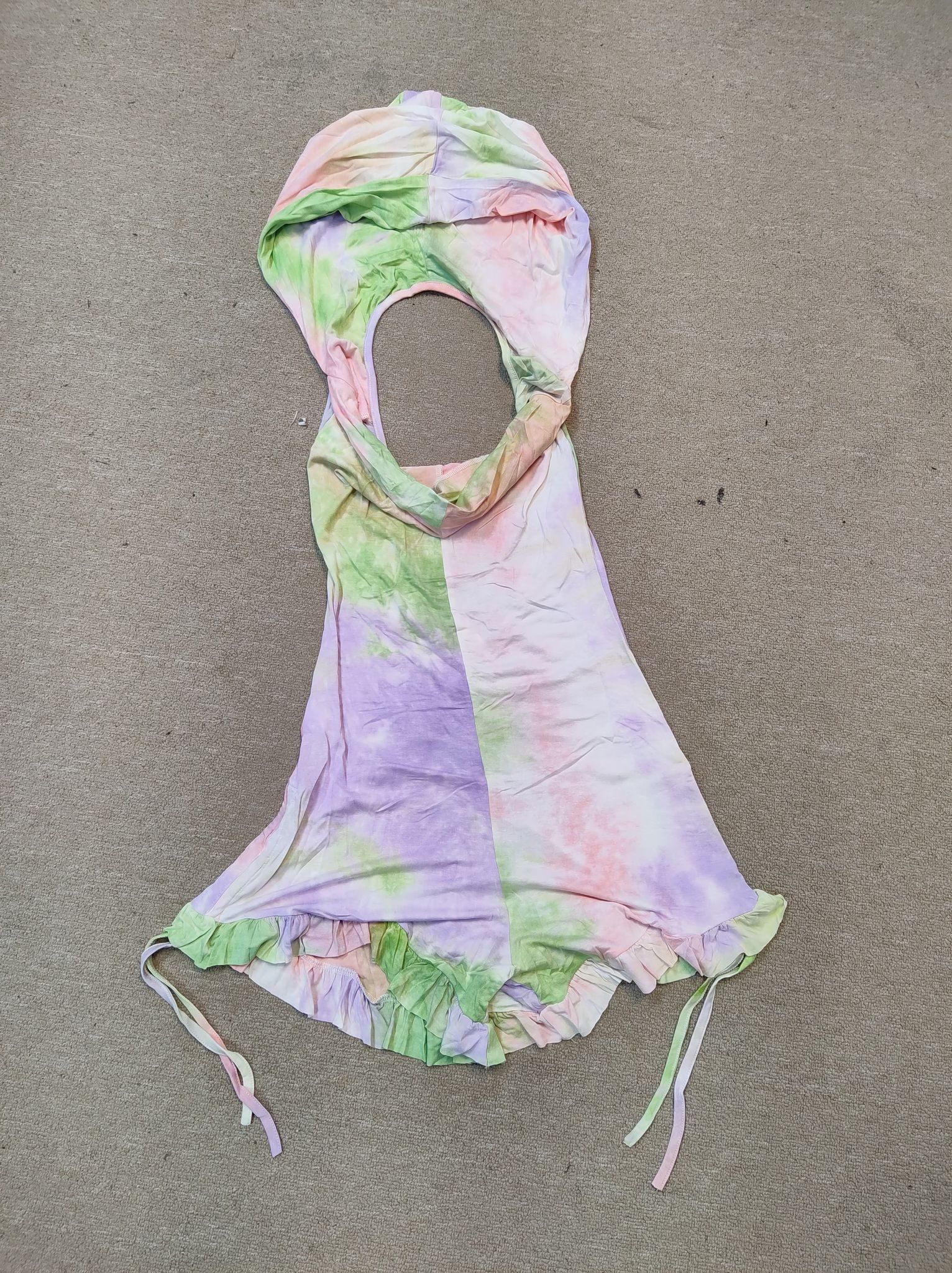 Womens Pastel Tie-dye Spandex Backless Romper - HalfMoonMusic