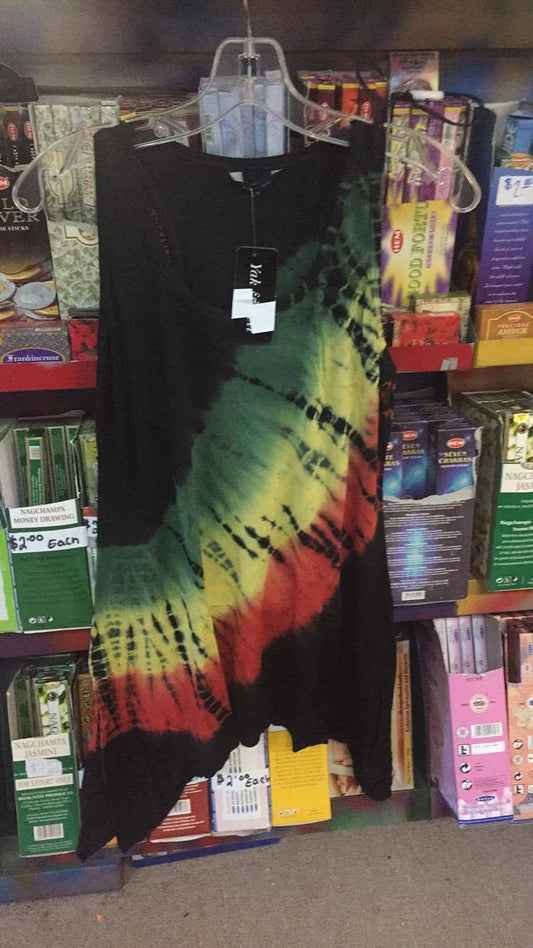 Womens Rasta Tunic Top - HalfMoonMusic