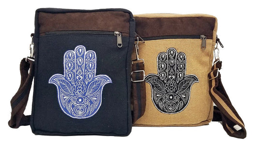 Embroidered Hamsa Bag - HalfMoonMusic