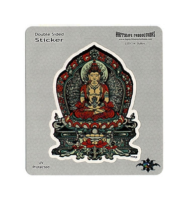 Sitting Buddha Sticker - HalfMoonMusic