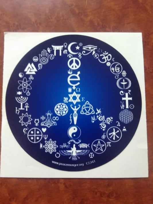 Peace Sign Symbols Sticker - HalfMoonMusic