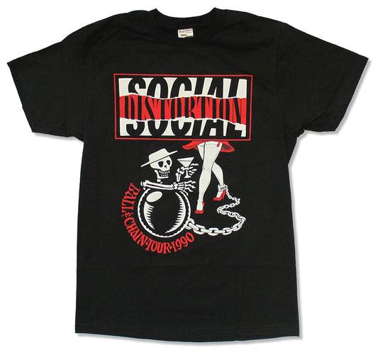 Mens Social Distortion Ball and Chain Tour T-Shirt - HalfMoonMusic