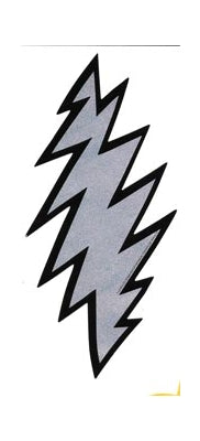 Grateful Dead Silver Bolt Sticker - HalfMoonMusic