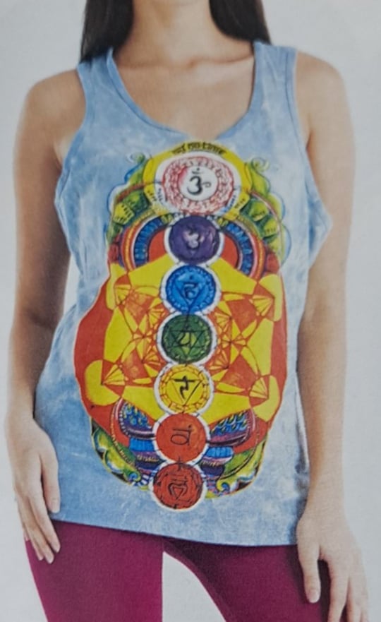 Womens Chakra Mandala Tank Top - HalfMoonMusic